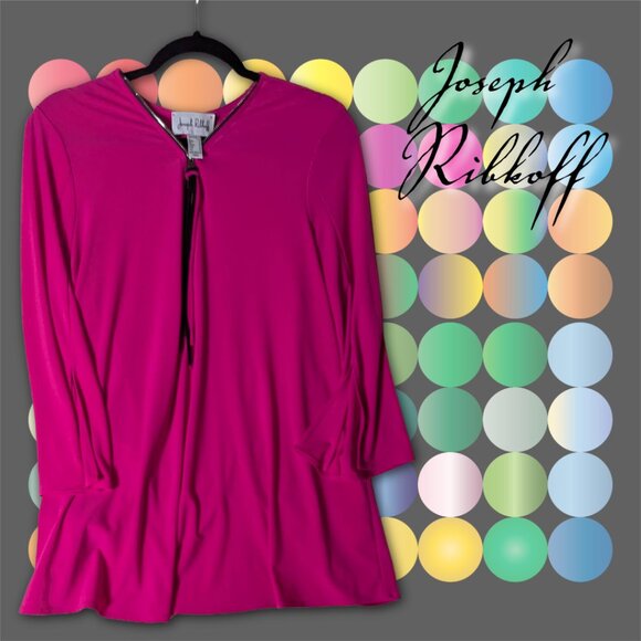 Joseph Ribkoff Tops - Joseph Ribkoff Pink Blouse, V-Neck 3/4 Bell Sleeve Blouse | Elegant | Size 14